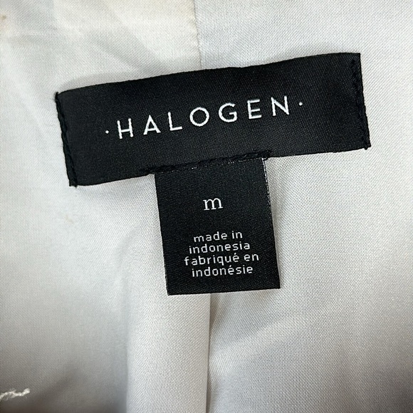 Halogen Tan Elsie Tweed Multicolored Frayed Edge Jacket Size Medium - Picture 7 of 11